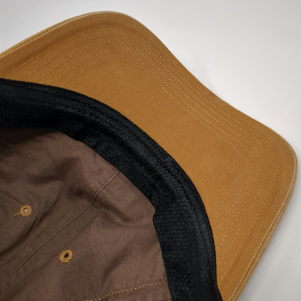 Carhartt Baseball Cap Brown One Size Leather Logo Patch Adjustable Strap Hat
