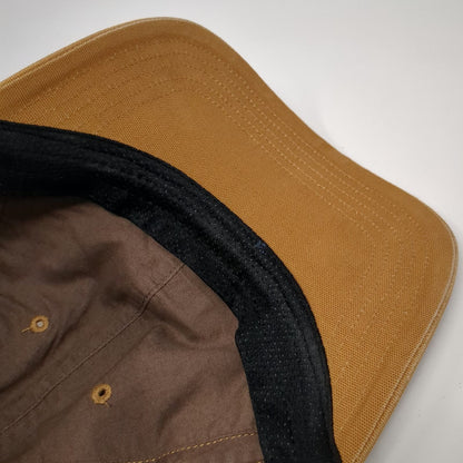 Carhartt Baseball Cap Brown One Size Leather Logo Patch Adjustable Strap Hat