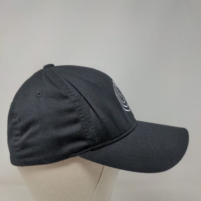 Flexfit Fitted Hat Black Small-Medium Embroidered Logo 6 Panel Yupoong