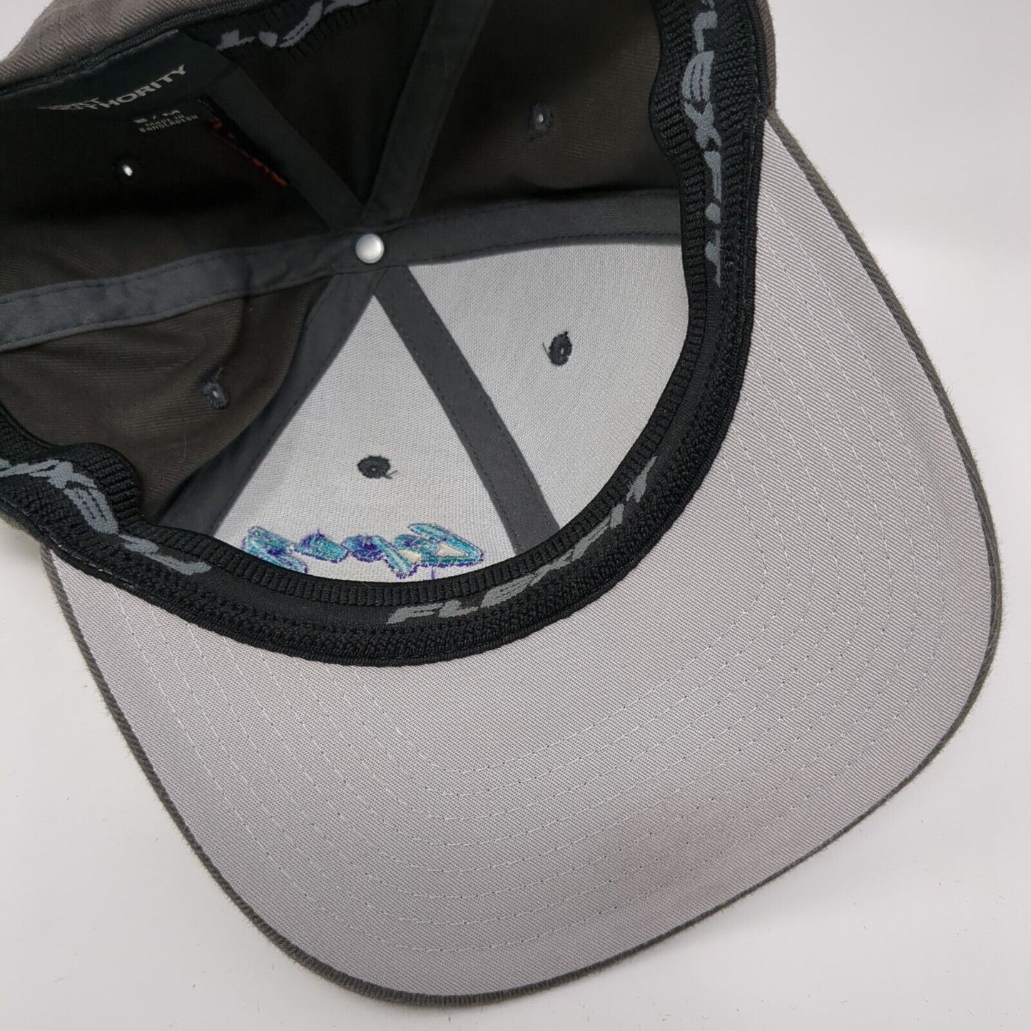 Lopez Trucking St. Anthony ID Fitted Hat Gray S/M Flexfit Embroidered