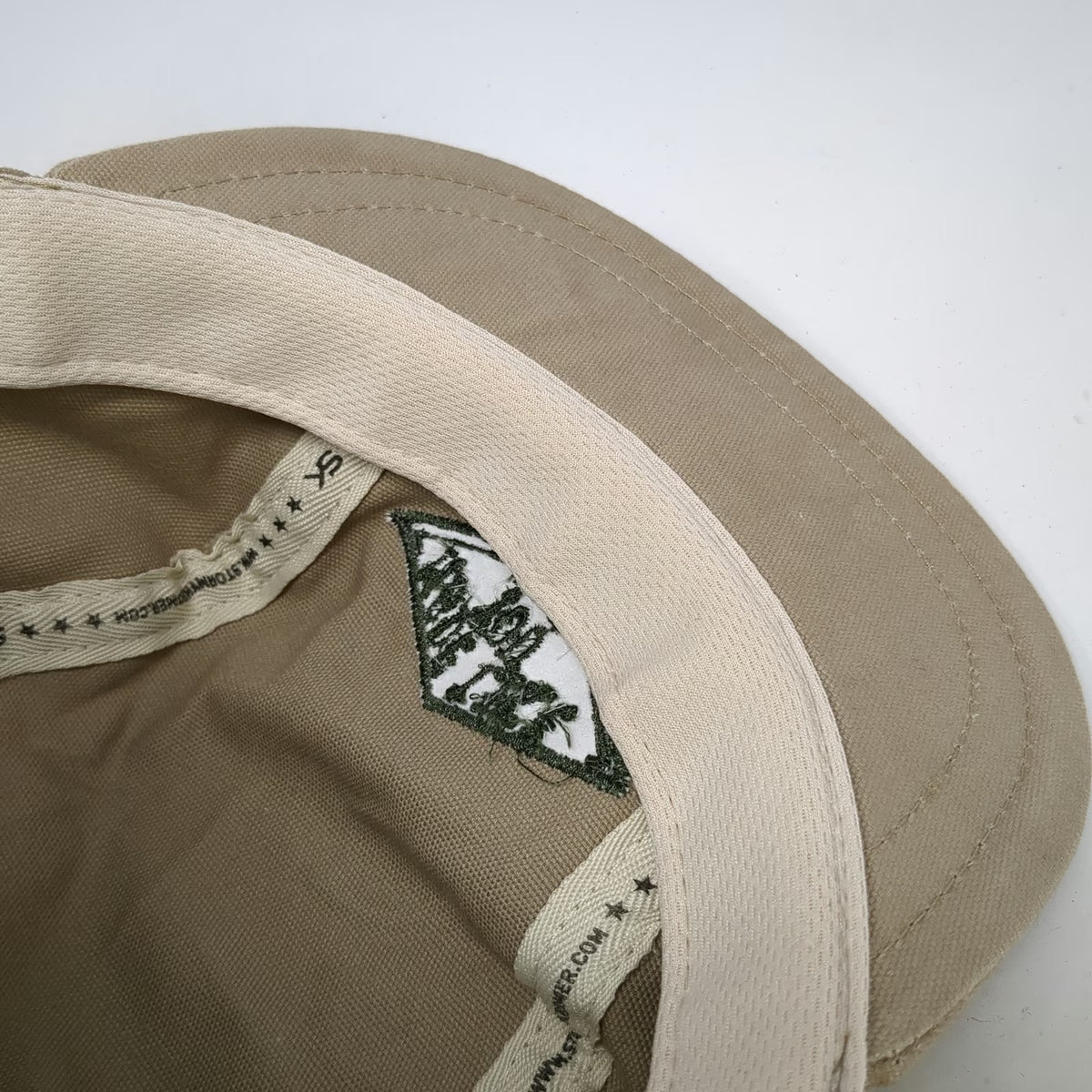 Stormy Kromer Baseball Cap Beige M Made in USA 5 Panel Embroidered Cotton Hat