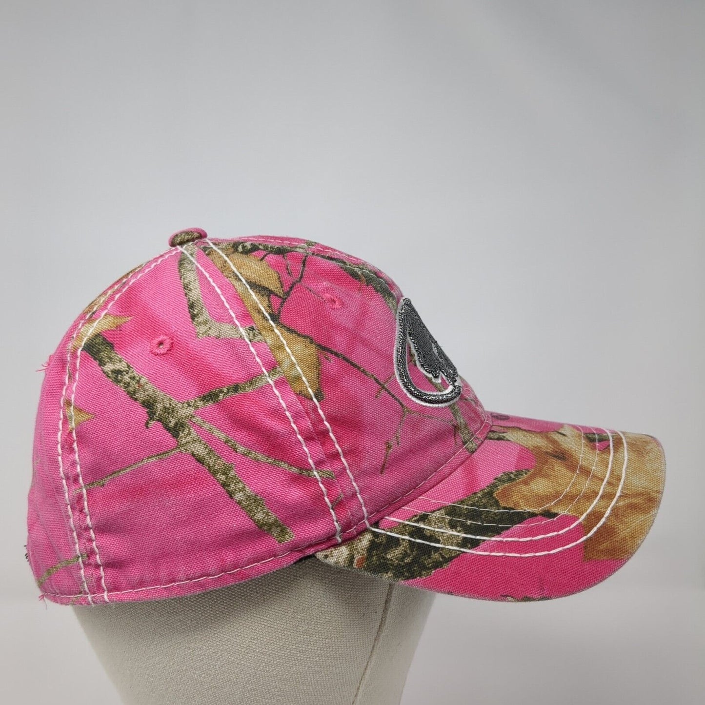 Mossy Oak Strapback Hat Camouflage One Size Adjustable Vented Holes 6 Panel