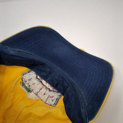 Skinners Rockhouse Coffee Strapback Hat Yellow One Size Distressed Richardson