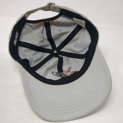 Palace Baseball Cap Gray One Size Flaming P Embroidered Logo Adjustable Hat