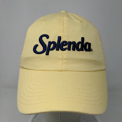 Splenda Men's Slideback Hat Yellow 100% Cotton Adjustable Embroidered Logo