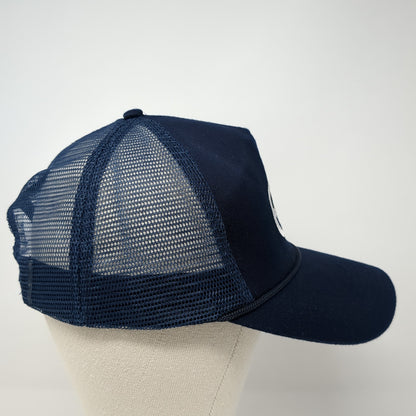 Great Circle Snapback Rope Trucker Hat Blue One Size Mesh Back Outdoor