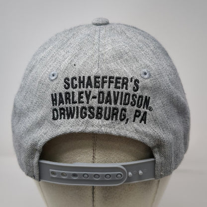 Harley-Davidson Snapback Hat Gray One Size Schaeffer's Orwigsburg PA Embroidered