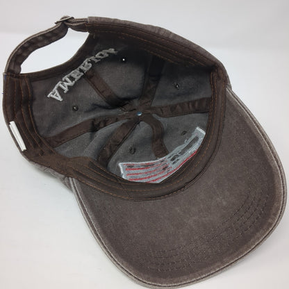 American Flag Slideback Baseball Cap Brown OS Adjustable Embroidered Patriotic