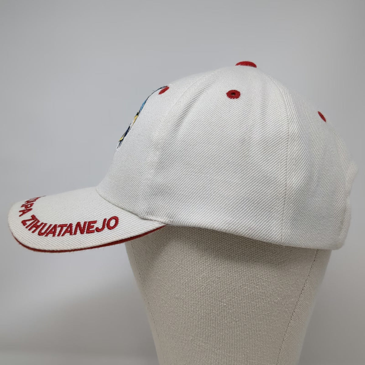 Ixtapa Zihuatanejo Marlin Fish White One Size Baseball Cap Hat Strapback Mexico
