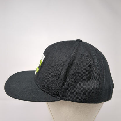 TC Snapback Hat Black OSFA Adjustable Embroidered Letters 6 Panel
