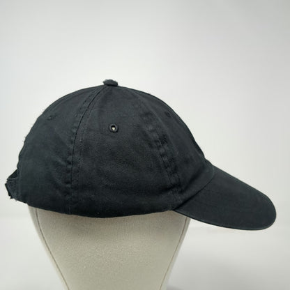 Dunkin' Baseball Cap Black One Size DNKN Embroidered Logo Pink Tab Strapback Hat