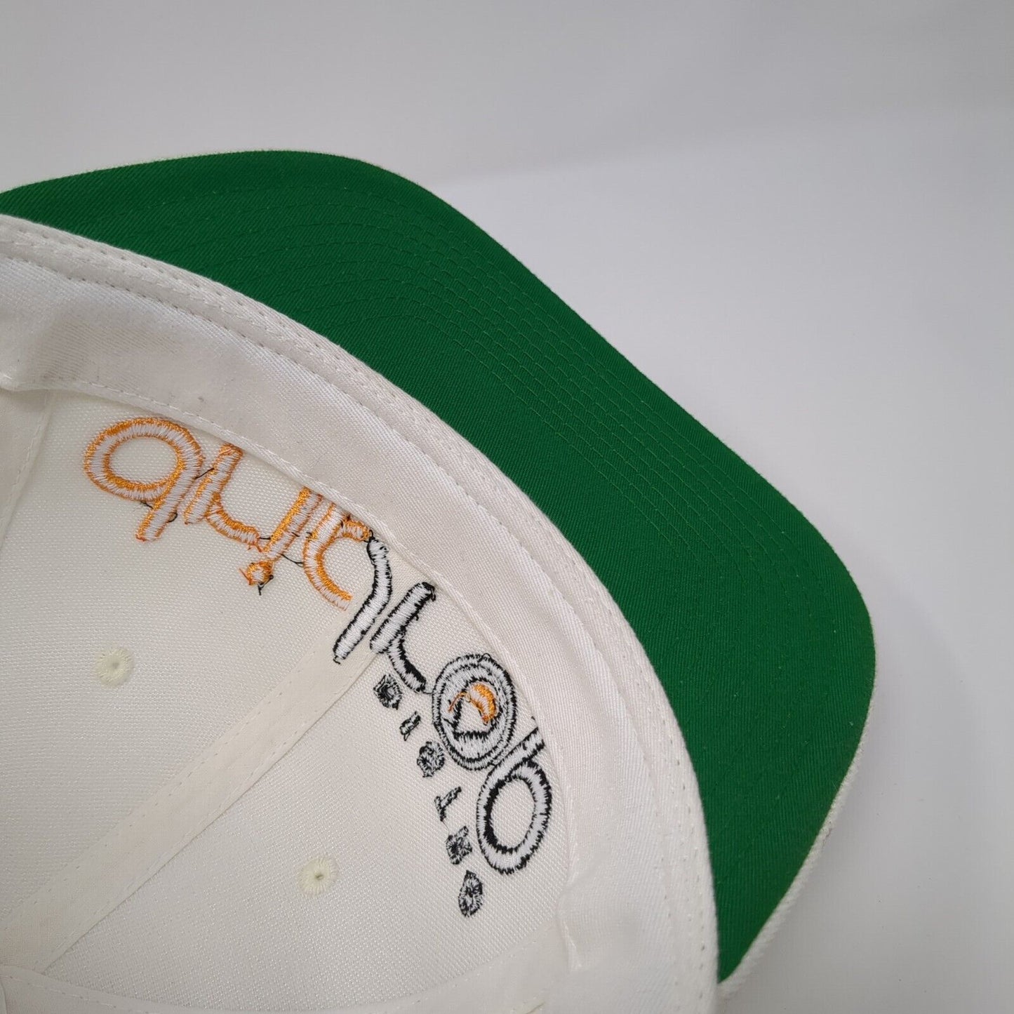 Distro Dripdrop Snapback Hat Cream One Size Adjustable Embroidered Yupoong