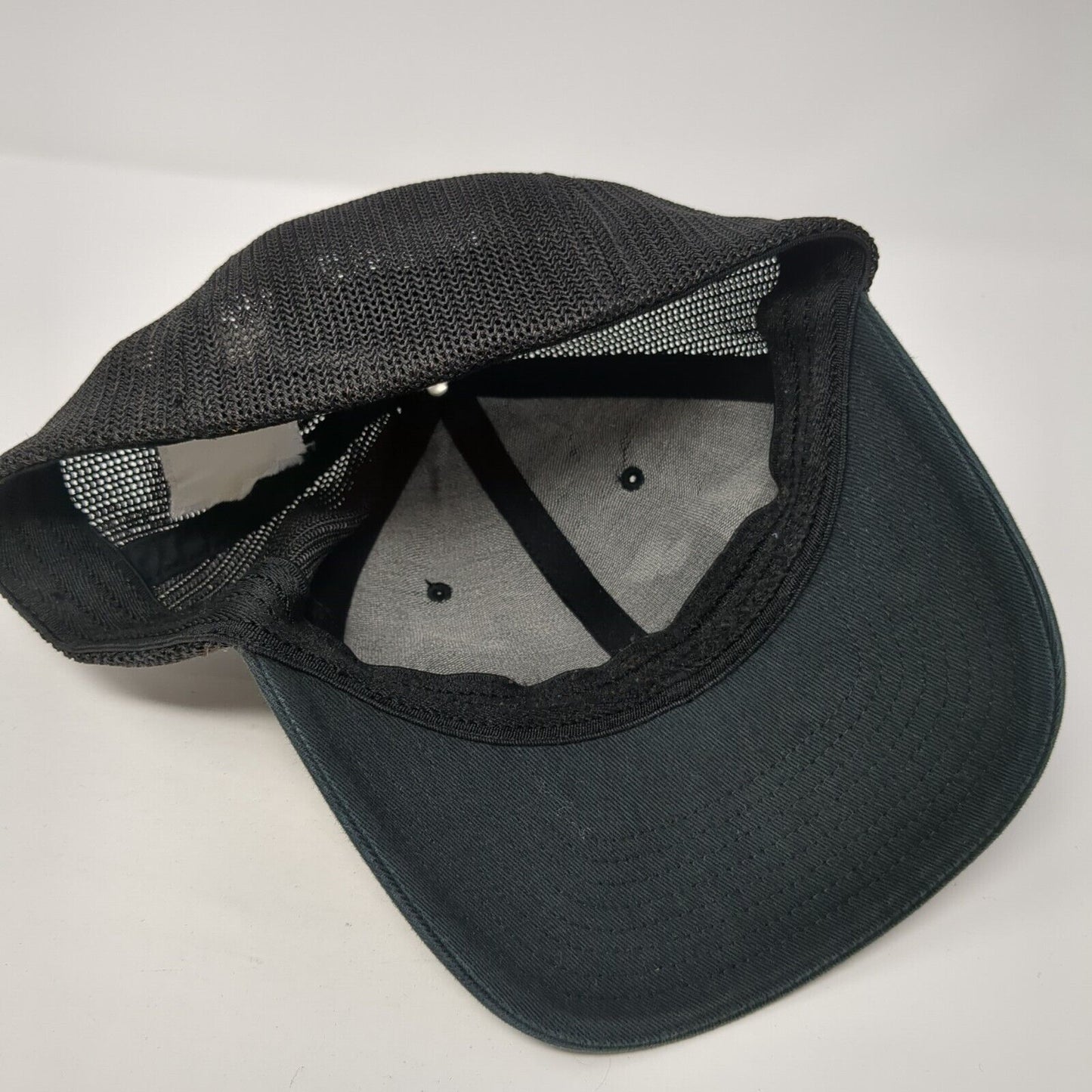 Pine Trees USA Flag Fitted Mesh Back Trucker Hat Black One Size Columbia