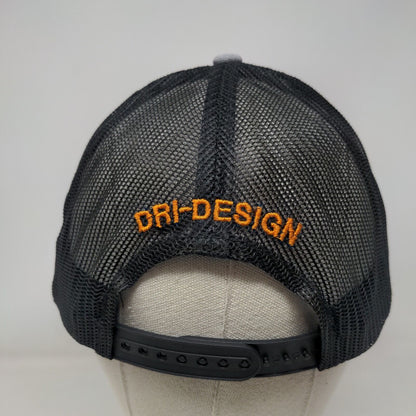 Dri-Design Snapback Mesh Back Trucker Hat Gray One Size Port Authority