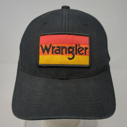 Wrangler Patch Snapback Hat Black One Size Solid Adjustable Vent Holes