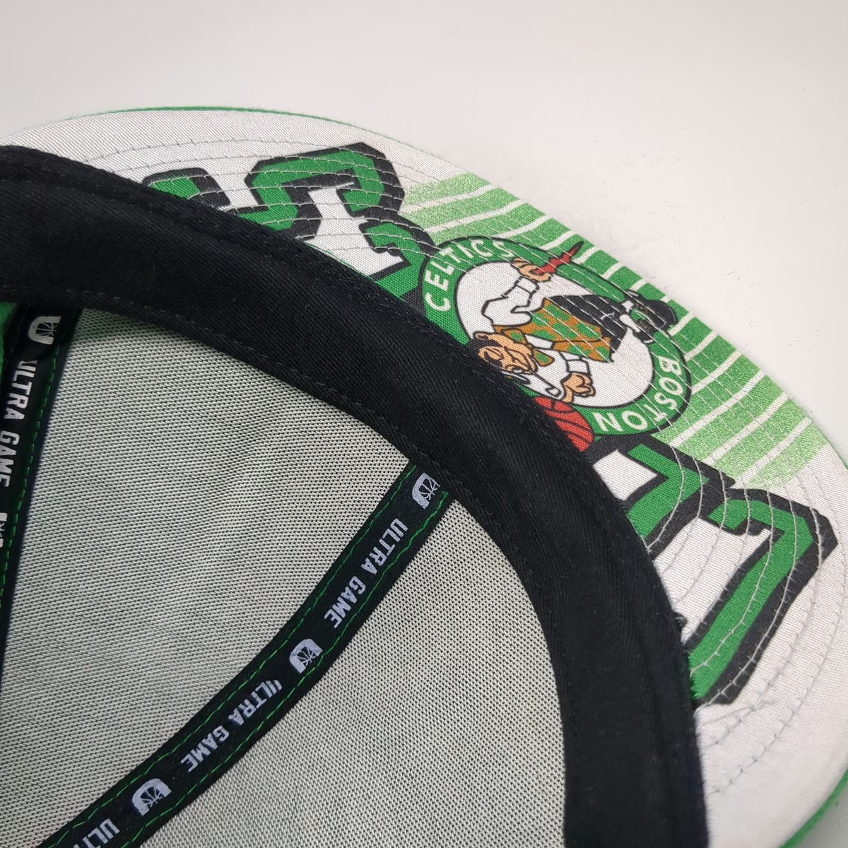 Boston Celtics NBA Ultra Game Cap Green One Size Snapback Graphic Underbrim Hat