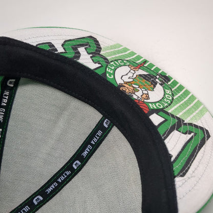 Boston Celtics NBA Ultra Game Cap Green One Size Snapback Graphic Underbrim Hat