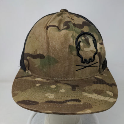 The Classic Yupoong Snapback Trucker Hat Camouflage OS Embroidered Mesh Back