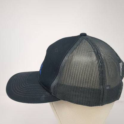 Port Authority Trucker Hat Black One Size Gem Meat Packing Co Logo Mesh Snapback