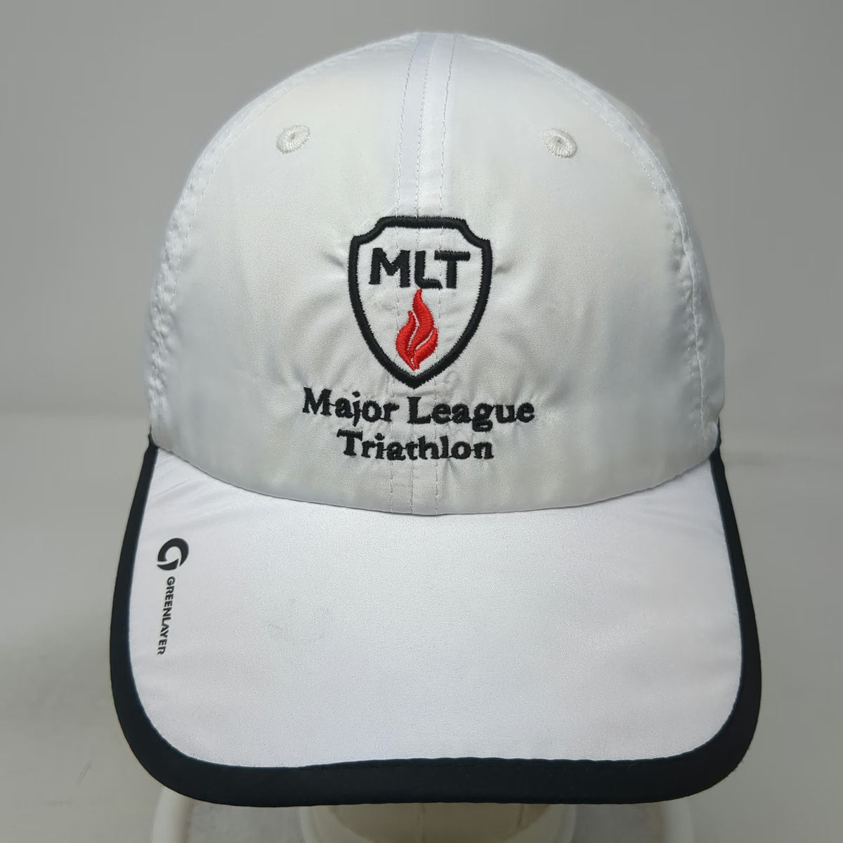 Greenlayer Major League Triathlon MLT White Baseball Cap One Size Sport Hat