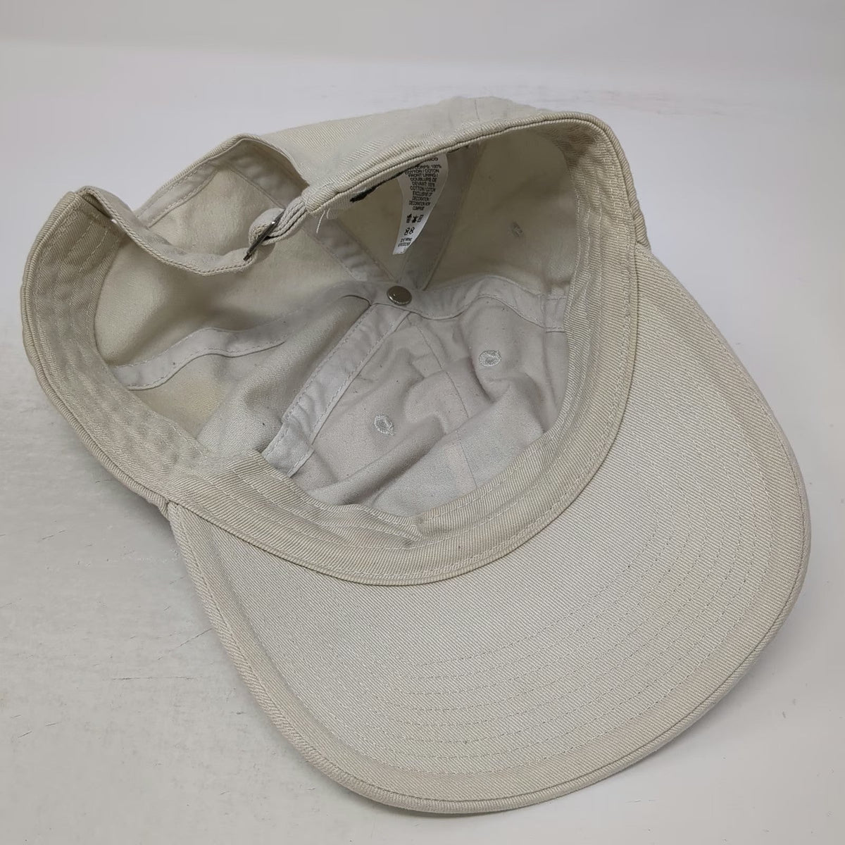 Nike Baseball Cap Beige Black One Size Slideback Heritage86 Cotton Logo Hat