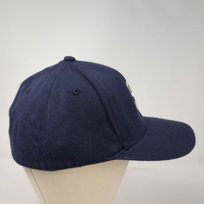 Pacific Headwear Baseball Cap Blue 8 Interlocking SI Logo Gray Underbrim Hat