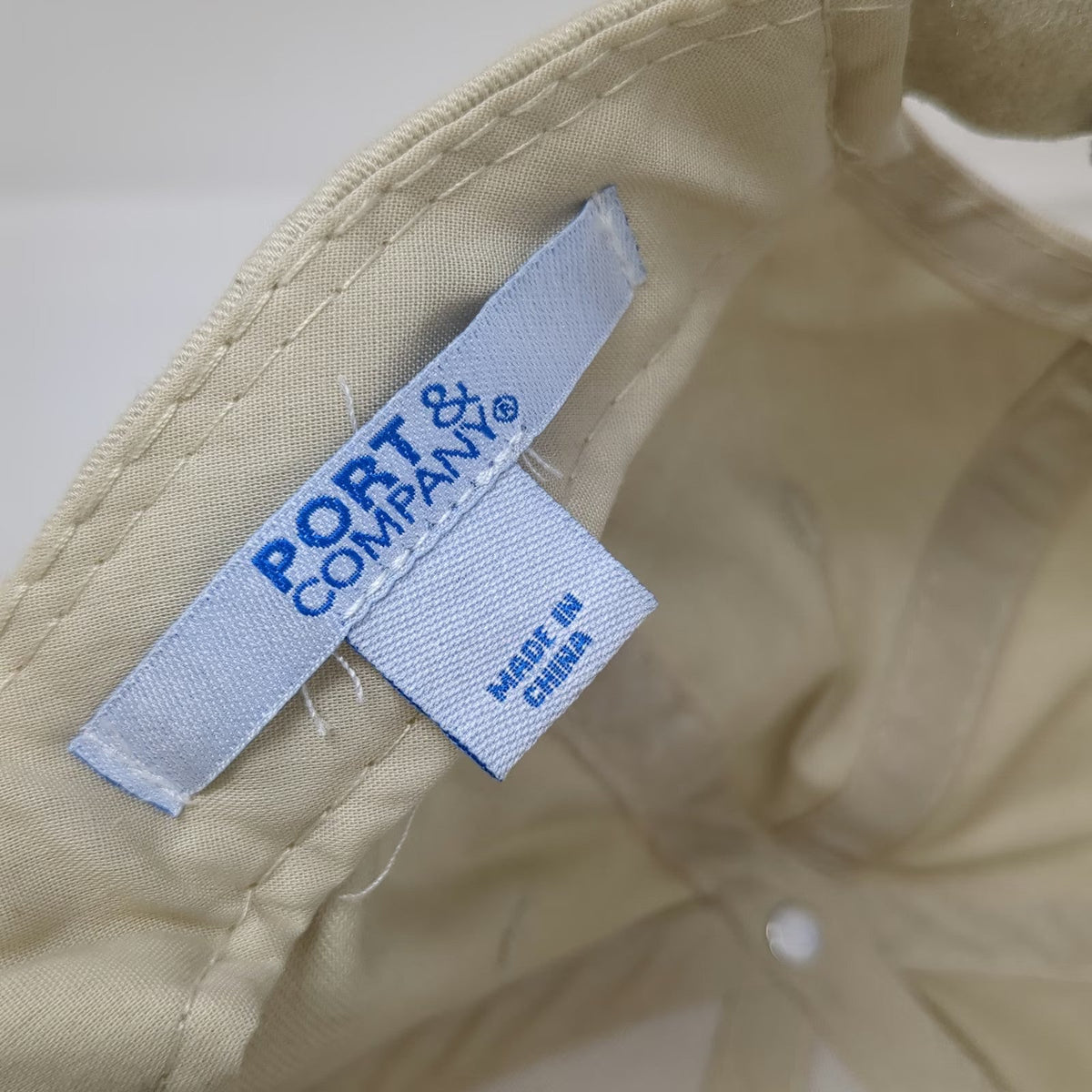 Port & Company Baseball Cap Beige Blue Yellow One Size Strapback Water Park Hat