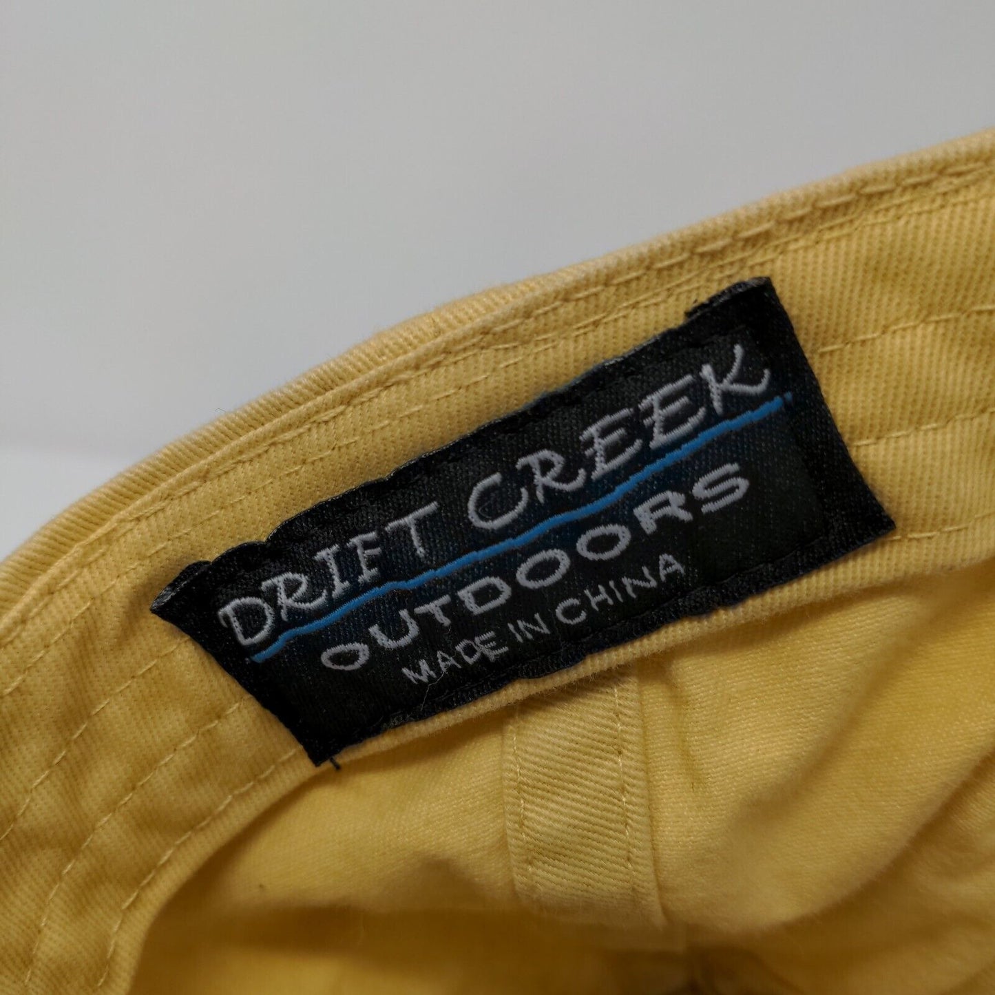 Land View Slideback Hat Yellow OSFA Embroidered Drift Creek Outdoors