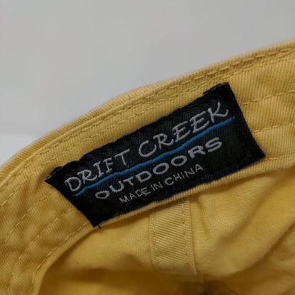 Land View Slideback Hat Yellow OSFA Embroidered Drift Creek Outdoors