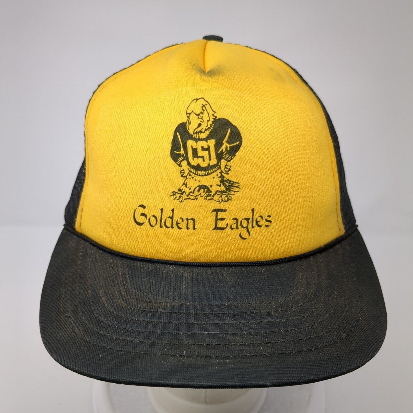CSI Golden Eagles Snapback Rope Trucker Hat Multi One Size Mesh Back