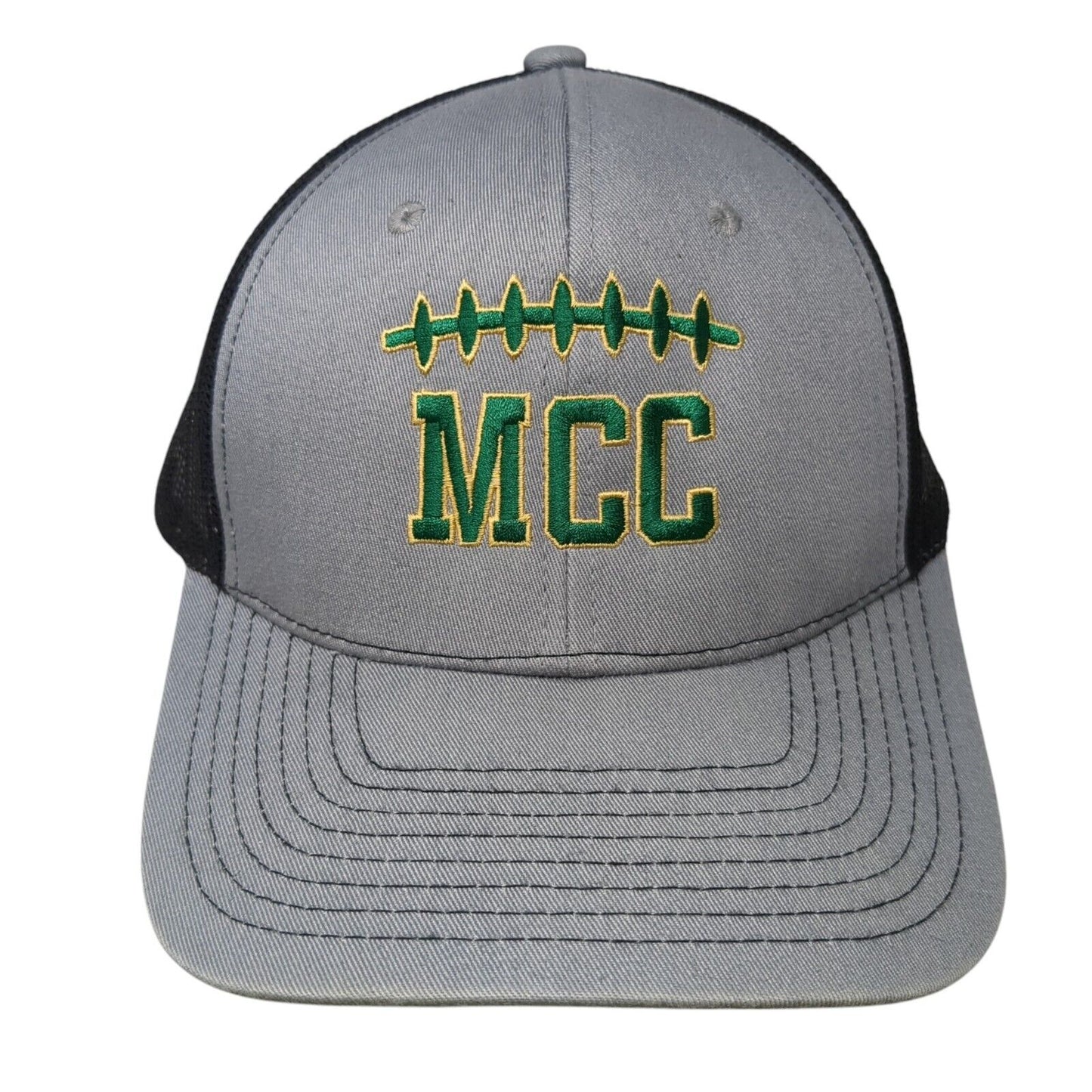 MCC Snapback Trucker Hat Gray One Size Mesh Back Embroidered NV Caps
