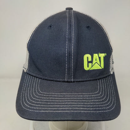 CAT Ring Power Snapback Trucker Hat Blue One Size Embroidered Mesh Back