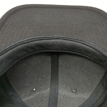 Volcom Snapback Hat Black One Size Yellow Script Logo Embroidery 6 Panel Cap
