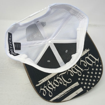 Howitzer Trucker Hat Gray One Size We the People Mesh Flat Brim Patriot MFG Hat