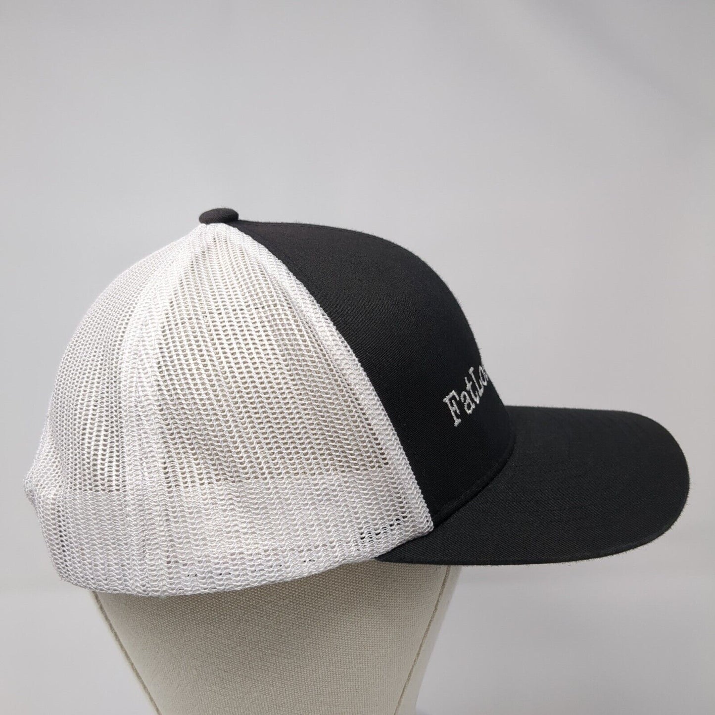 FatLossBro.Com Snapback Trucker Hat Black One Size Mesh Back Colorblock