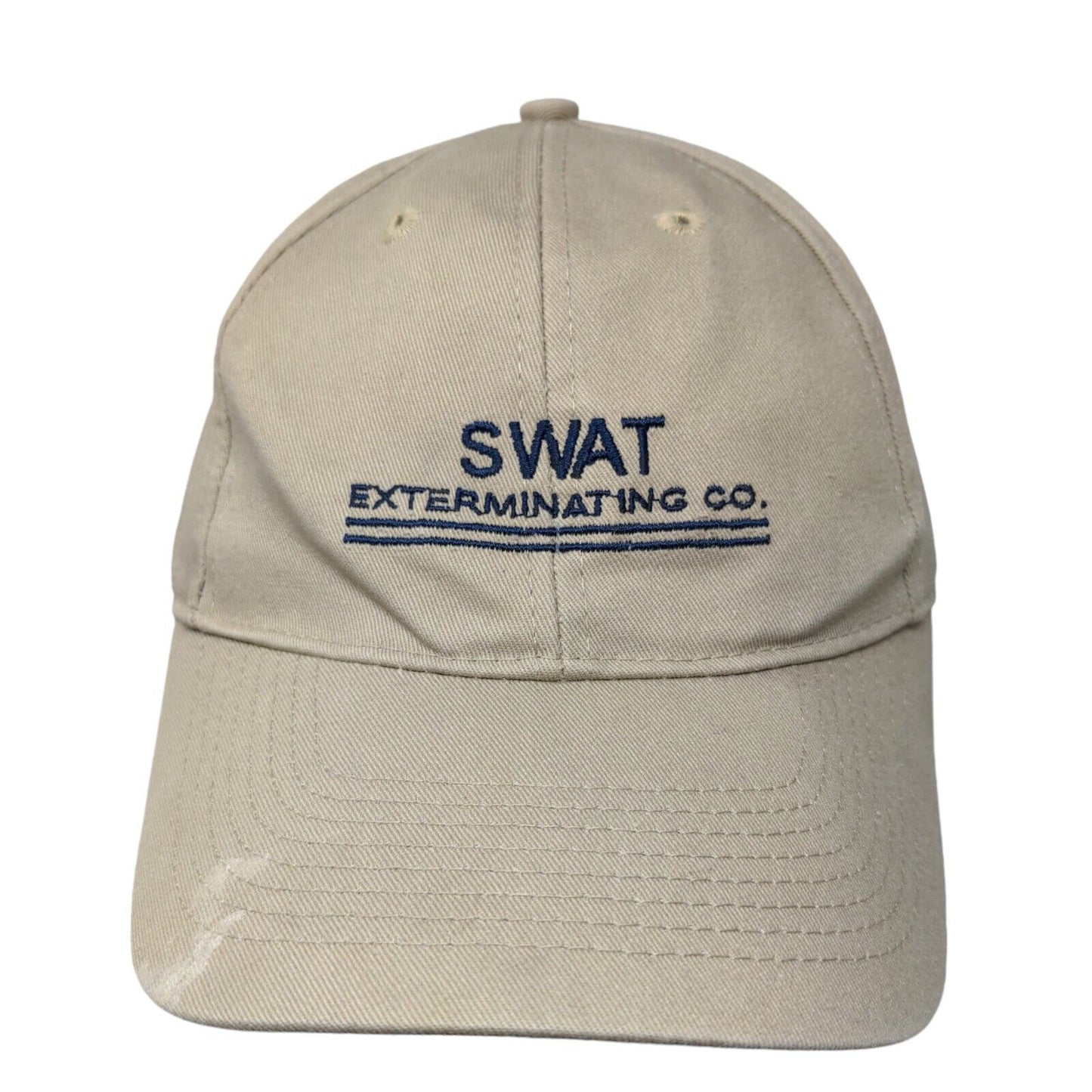 Swat Exterminating Co. Strapback Hat Tan One Size Ultra Club Classic Cut