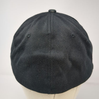 Metal Mulisha Baseball Cap Black XL Fitted Skull Flexfit Graphic Underbrim Hat