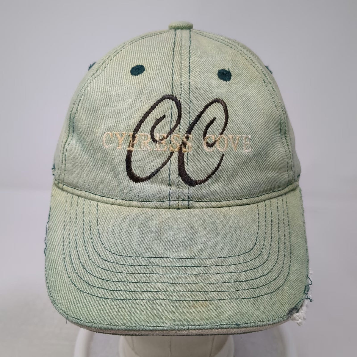 Oki Wear Baseball Cap Green One Size Cypress Cove CC Embroidered Slideback Hat