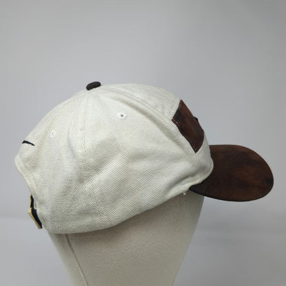 Nike Baseball Cap Hat One Size Beige Brown Golf 18 Patch Strapback Green Brim