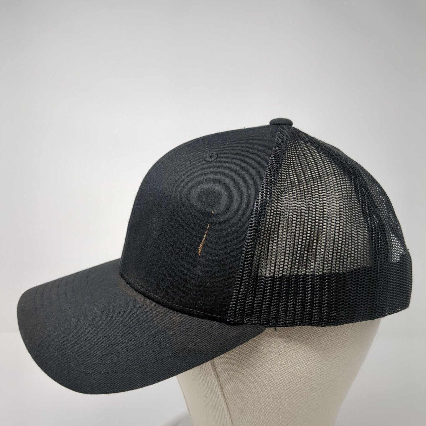 The Classics Yupoong Snapback Hat Black One Size Adjustable Mesh Back Blank