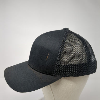The Classics Yupoong Snapback Hat Black One Size Adjustable Mesh Back Blank