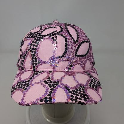 Sequin Slideback Hat Pink One Size Adjustable Lightweight 6 Panel Blank