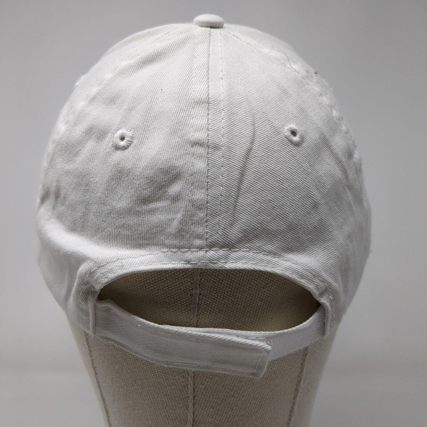 Vitamin Sea Strapback Hat White One Size Solid Adjustable Embroidered
