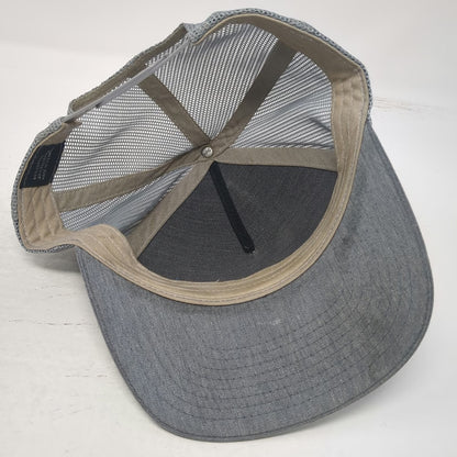 TravisMathew Trucker Hat Gray OSFM Mesh Back Snapback Striped California Logo