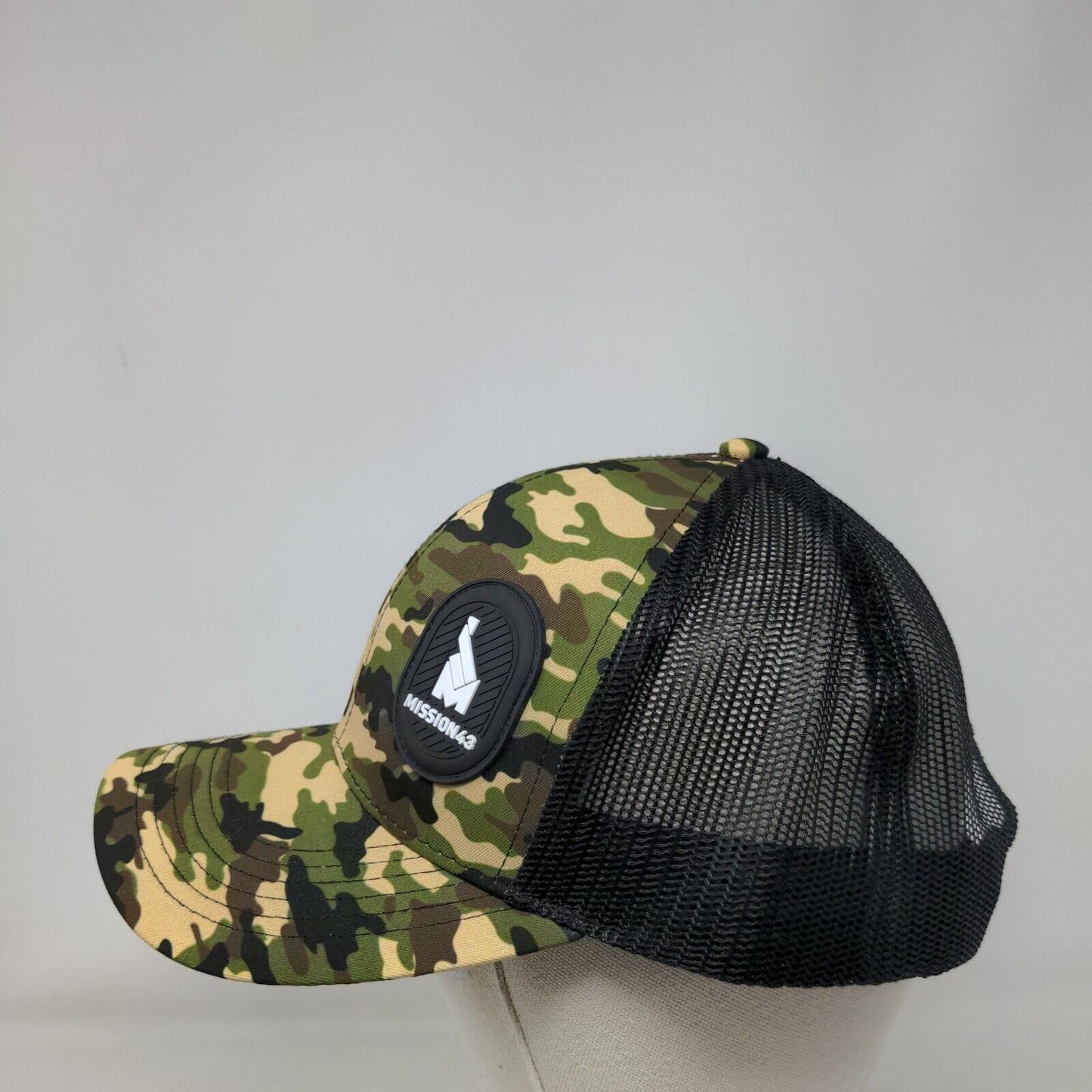 Mission43 Snapback Trucker Hat Camouflage One Size Adjustable Mesh Back 6 Panel