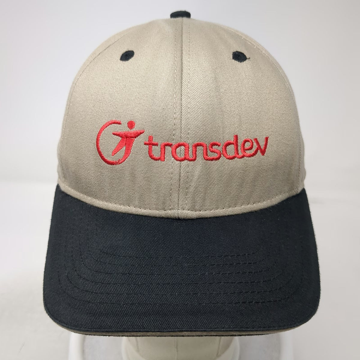 Headmost Transdev Baseball Cap Beige One Size Strapback Black Contrast Brim Hat