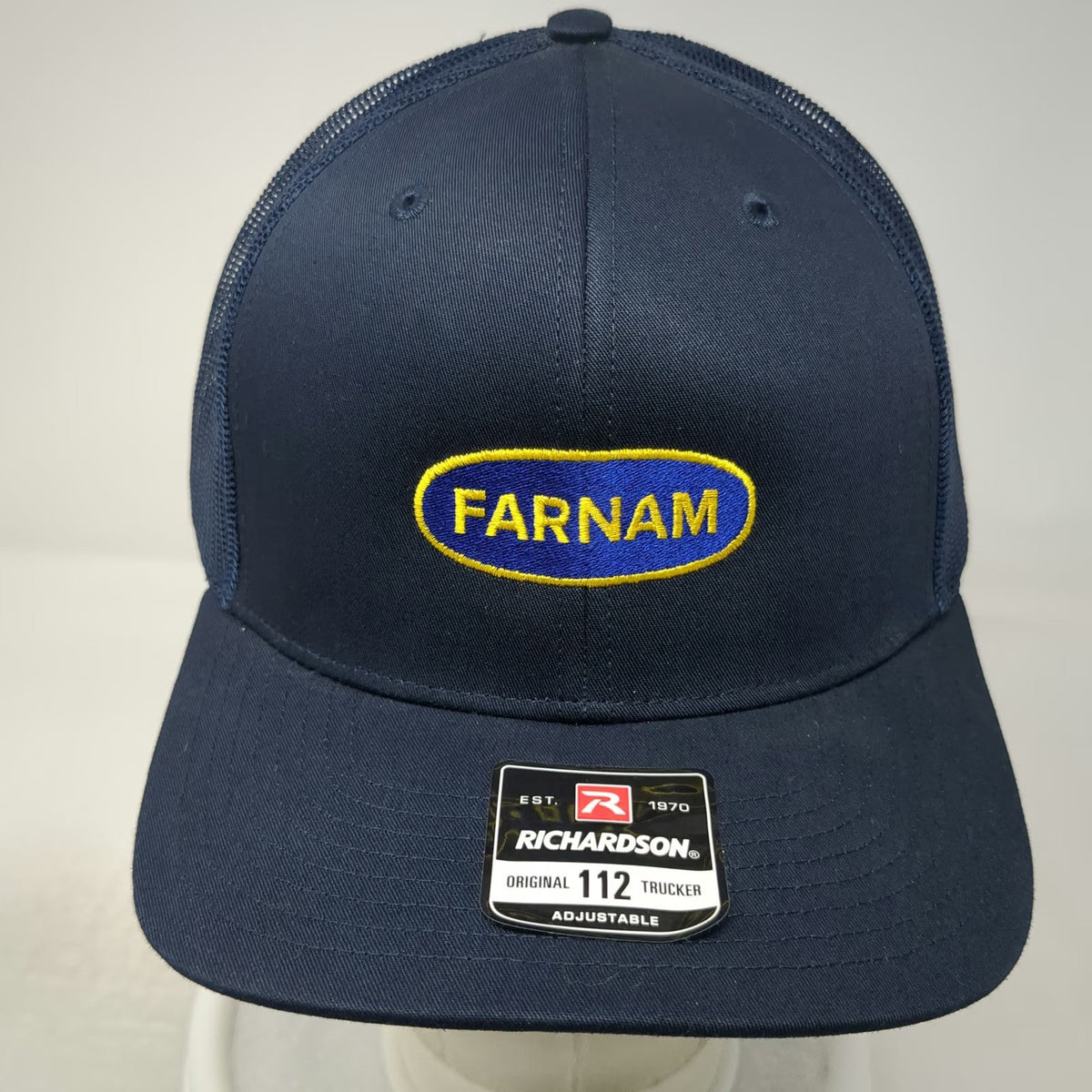 Richardson Trucker Hat Blue One Size Farnam Animal Health Mesh Snapback Horse