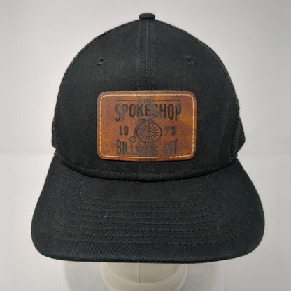 The Spoke Shop Billings MT Snapback Trucker Hat Black OSFM Mesh Back