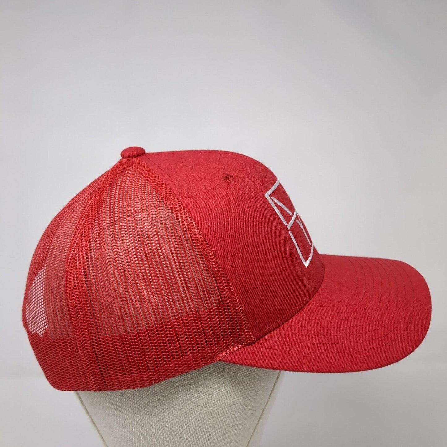 YB Snapback Mesh Back Trucker Hat Red OSFA Solid The Classics Yupoong