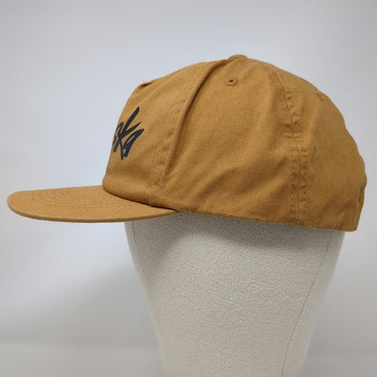 atonal Nebraska Script 5 Panel Brown One Size Snapback Adjustable Cotton Hat